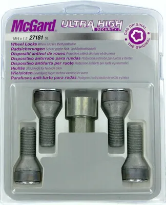 Immagine prodotto di Set di serrature per cerchi ad altissima sicurezza MCGARD, cromate, con angolo di 60°, attacco M14, chiave a 17, lunghezza 29 mm, compatibili con:
* VW Golf VII 5 porte (5G1, BQ1, BE1, BE2)
* VW Golf IV 5 porte (1J1)