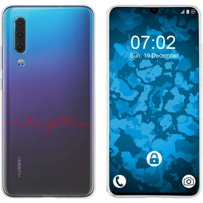Produktbild von PhoneNatic Case kompatibel mit Huawei P30 Silikon-Hülle in Love Wörter M2