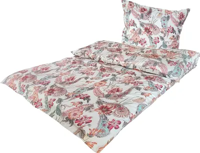 Produktbild von Bettwäsche ROMANTIK 135x200cm und 80x80cm mit Reißverschluss, Satin Digitaldruck beidseitig