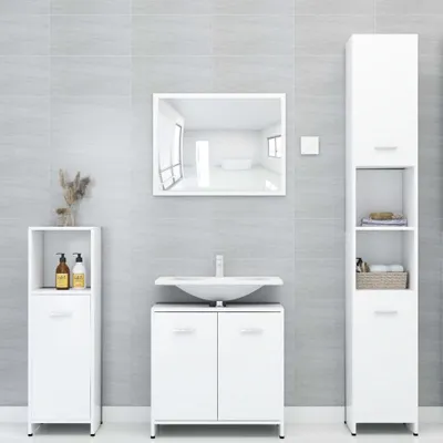 Zdjęcie produktu dla Maison Exclusive - 4-częściowy zestaw mebli łazienkowych, biały