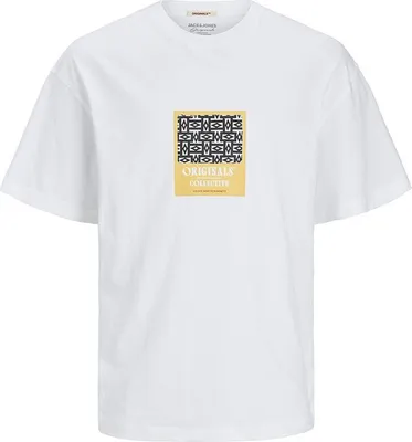 Image de Jack & Jones Mykonos Geo Front T-shirt manches courtes Blanc XL Homme Blanc XL