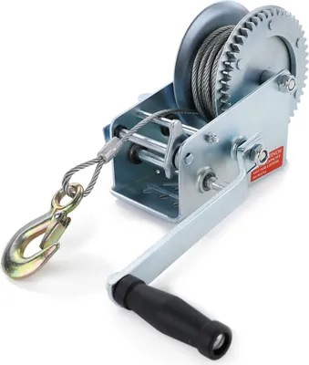 Produktbild von Profi Seilwinde Handwinde mit Drahtseil 1500 kg 10 Meter Silber