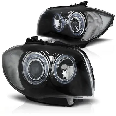 Produktbild von Design Angel Eyes Scheinwerfer passend für BMW 1er E81, E82, E87, E88 04-11 schwarz