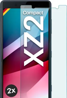 Produktbild von SCHUTZFOLIE FÜR SONY XPERIA XZ2 COMPACT - ECHTGLAS, Stückzahl:2er Set