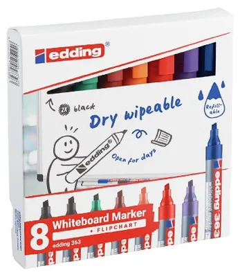 Productafbeelding van edding 363 Whiteboardmarker, assorti (set van 8 stuks)