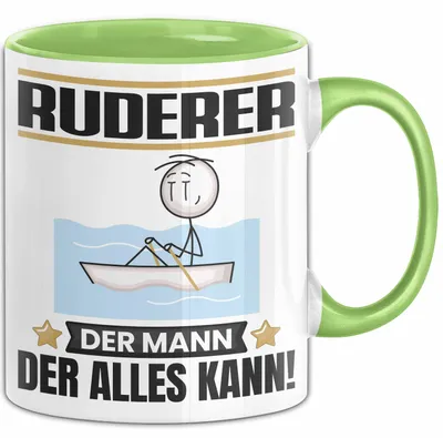 Produktbild von Ruderer Tasse Geschenk für Ruderer Der Mann Der Alles Kann Geschenkidee zum Geburtstag (Grün)