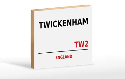Produktbild von Holzschild England 18x12cm Twickenham TW2