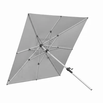 Produktbild von anndora Sonnenschirm 2,7x2,7 m knickbar UV-Schutz UPF 50 Kurbelsystem Silbergrau
