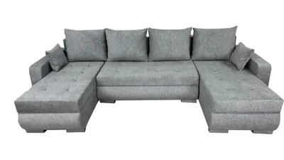 Produktbild von U-förmiges Ecksofa ETNA BIS mit Bettkasten und zusätzlichen Kissen in der Farbe Aston 16