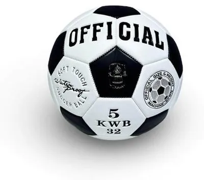Produktbild von Fußball - Ballen - Größe 5 - Außen-Spielzeug - 100% PVC - Sport & Spiel - Offizielles Fanartikel - Fußball Fanshop - Schwarzwitze Fußball - Klassisches Design