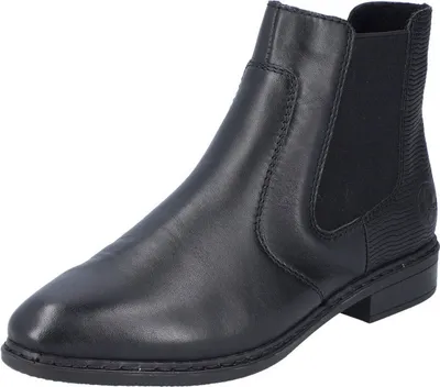 Produktbild von Rieker Damen Chelsea Boot Stretch Stiefelette Leder 71670, Größe:38 EU, Farbe:Schwarz