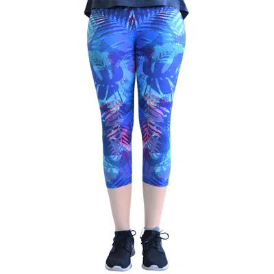 Produktbild von cosey - bedruckte bunte Capri-Leggins (Einheitsgröße) - Design Tropical