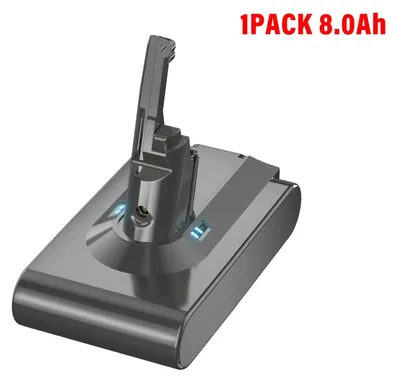 Immagine prodotto di Batteria V8 SV10 - Batteria di ricambio - 8000 mAh (8,0 Ah) - Li-Ion - Per aspirapolvere portatile senza fili - Solo batteria - Giallo