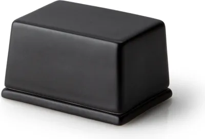 Zdjęcie produktu dla CONTINENTA Butterdose für 125g, Keramik schwarz 9,5x7x6 cm 3725 4017167372501 Vorteilset – 2 Stück – inkl. 4 Edelstahl-Trinkhalme