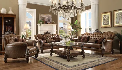Produktbild von Sofagarnitur 3+2+1 Sitzer Sofa Couch Polster Garnitur Couchen Leder Chesterfield