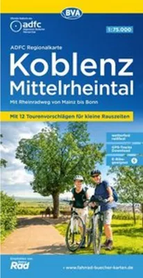 Produktbild von BVA ADFC Regionalkarte Koblenz Mittelrheintal 1:75.000