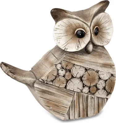 Produktbild von Deko Eule Uhu Kauz Garten Tier Vogel Figur Skulptur Schneeeule Schleiereule