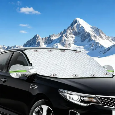 Image de Protection pare-brise antigel, 140 x 110 cm, magnétique, pour voitures et SUV