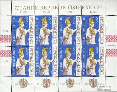 Produktbild von Briefmarken Österreich 1993 Mi 2113Klb Kleinbogen (kompl.Ausg.) postfrisch Sondermarken