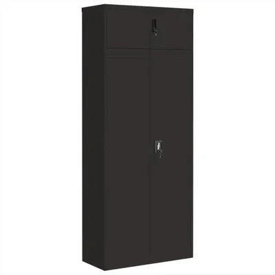 Zdjęcie produktu dla vidaXL Szafka na dokumenty czarna 90x40x220 cm stalowa