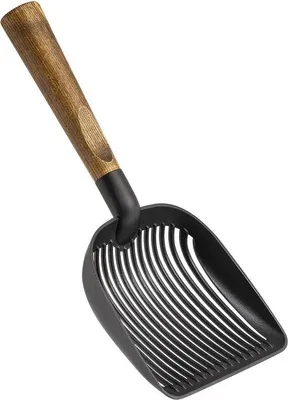 Produktbild von Famanu Katzenstreuschaufel aus Edelstahl - verstellbar und drehbar - 30 cm - Bronze