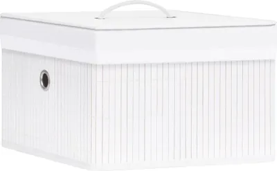Obrázok produktu pre vidaXL Bambusové úložné boxy 4 ks Biele