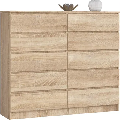Produktbild von Akord Kommode 10 Schubladen Sonoma-Eiche 138X40X121 Cm