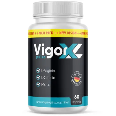 Image de Vigor XL Pulse gélules | avec L-arginine, L-citrulline ainsi que maca, extrait de pépins de raisin et zinc | 60 gélules contenu par boîte