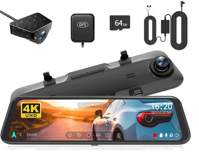 Produktbild von G850 - Rückspiegel Dashcam - Front 4K + Heck 1080p - 30,5 cm IPS Touchscreen - 170° Weitwinkel - GPS - Nachtsicht - 24h Parkmodus mit Hardwire Kit - Weiß