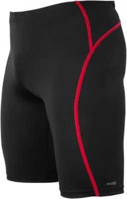 Produktbild von AQUA-SPEED Herren Badehose - Halblang - Perfekt Atmungsaktive Material - Beständig Gegen Chlor Und UV-Strahlung - #AsBLAKE, Schwarz/Rot, M