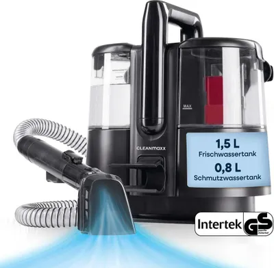 Produktbild von CLEANmaxx Polster- & Teppichreiniger 400W schwarz/rot mit Frisch- & Brauchwassertank