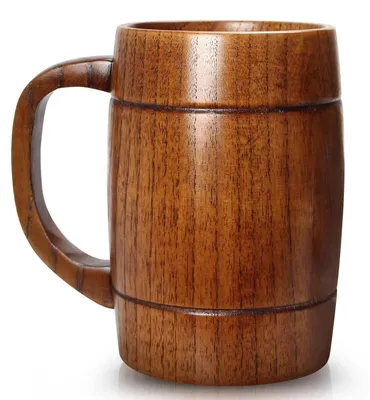 Immagine prodotto di Bicchiere da birra in legno, capacità 0,5 litri (18 once), ideale come regalo per uomini