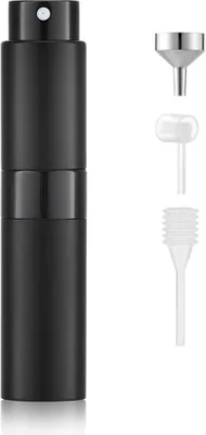 Obrázok produktu pre INF Malá plniaca fľaštička s rozprašovačom na parfum 8 ml čierna