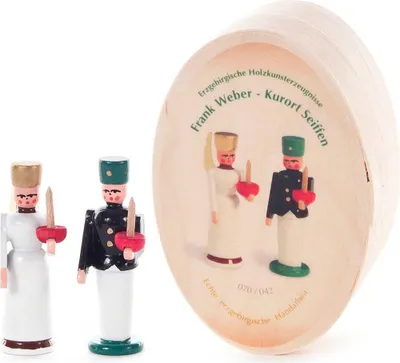 Produktbild von Engel und Bergmann in Spandose (4cm) von Dregeno Seiffen