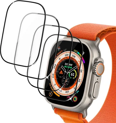 Obrázok produktu pre 4x ochranné sklo pre Apple Watch Ultra 49 mm, odolné, tvrdé, 9H
