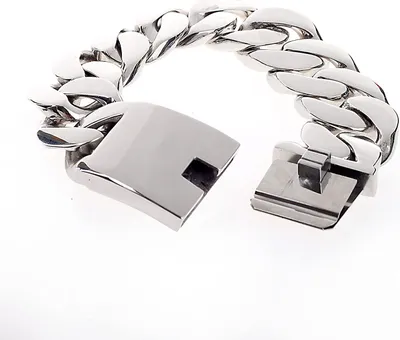 Produktbild von Heavy Schweres Panzer Herrenarmband Edelstahl Männerschmuck 21cm
