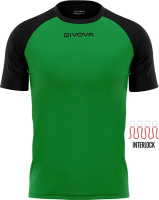 Immagine prodotto di Maglietta sportiva givova capo verde-nero verde m