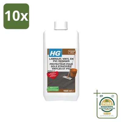 Produktbild von 10 x HG Laminaat-, Vinyl- und PVC-Reiniger - 1 l - Vorratspackung - 10 Stücke