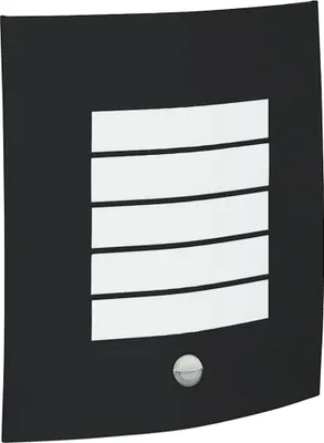 Image de Applique murale d'extérieur vidaXL, noire, 23,5 x 9 x 26 cm, en acier inoxydable et plastique