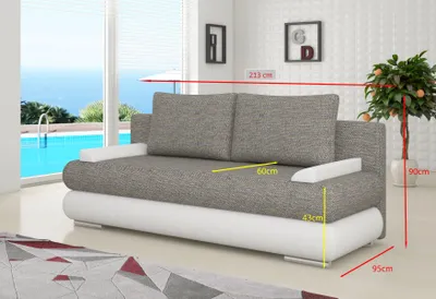 Immagine prodotto di Design divano letto divano imbottito 3 posti in tessuto divano camera degli ospiti divani divano nuovo