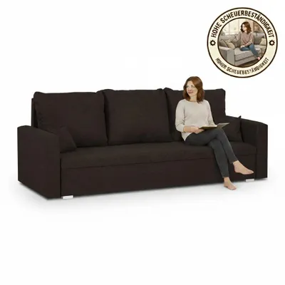Produktbild von MONDO 3-Sitzer-Sofa mit Schlaffunktion - Dunkelbraun