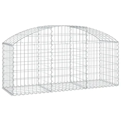 Obrázek produktu pro vidaXL Gabion s vysokým obloukem 150x50x60/80 cm Pozinkované železo