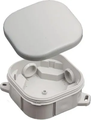 Zdjęcie produktu dla Puszka połączeniowa Puszka połączeniowa IP54 szara 92x92x44 Puszka połączeniowa natynkowa