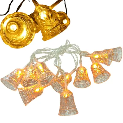 Produktbild von Lichterkette 10 LED batteriebetrieben Dekobeleuchtung Tisch- Fensterdekoration Glocke LED amber