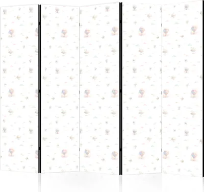 Obrázek produktu pro Paraván pro děti 225x172 cm 5dílný černý