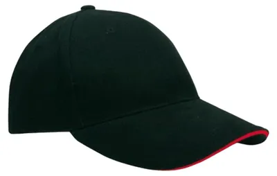 Produktbild von L-Merch - Kappe LT1086 (Einheitsgröße) (Schwarz/Rot)
