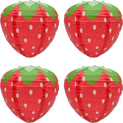 Image de Ibenzoa® : Lot de 4 lanternes rouges pour décoration de Noël, avec LED intégrées à lumière blanche chaude (2000K) – Diamètre d'environ 15 cm, hauteur d'environ 20 cm, fabriquées en papier recyclé et dotées d'une structure en plastique léger, adaptées à une utilisation intérieure et protégées pour une utilisation extérieure