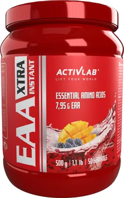 Immagine prodotto di EAA XTRA Aminoacidi istantanei gusto mango e mirtillo Activlab