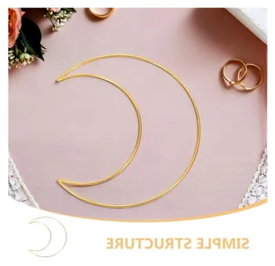 Produktbild von 10 Stück Metall Mondringe 200mm Makramee Ringe für selbstgemachte Traumfänger, Kränze und Hochzeitsdekoration aus stabilem Eisendraht für Bastelarbeiten und Wandbehang