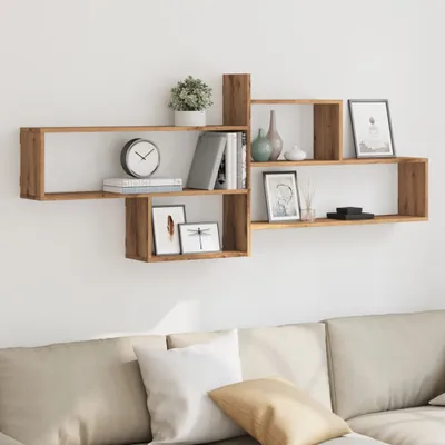 Obrázok produktu pre Nábytok Nástenná polica Artisan dub 167,5x18x68 cm materiál na báze dreva - Nástenné police 853325